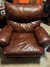 Lane Furniture Brown Leather Overstuffed Recliner - Image 3