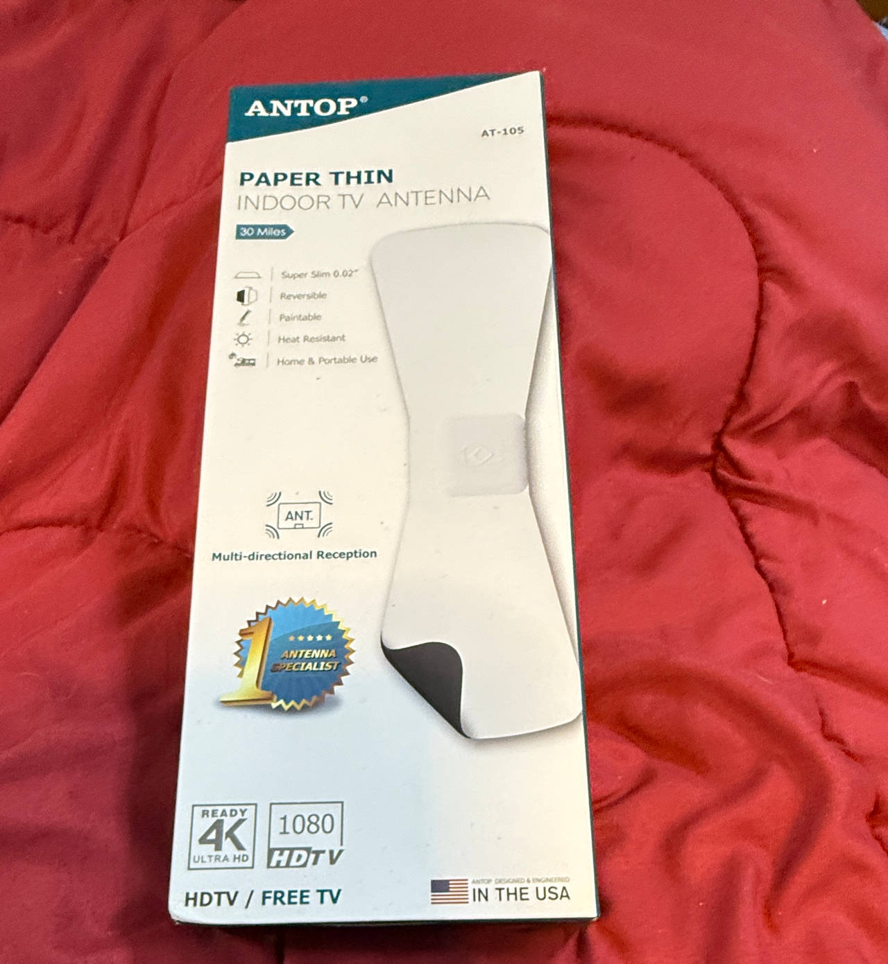 Antop AT-105 Paper Thin Indoor TV Antenna