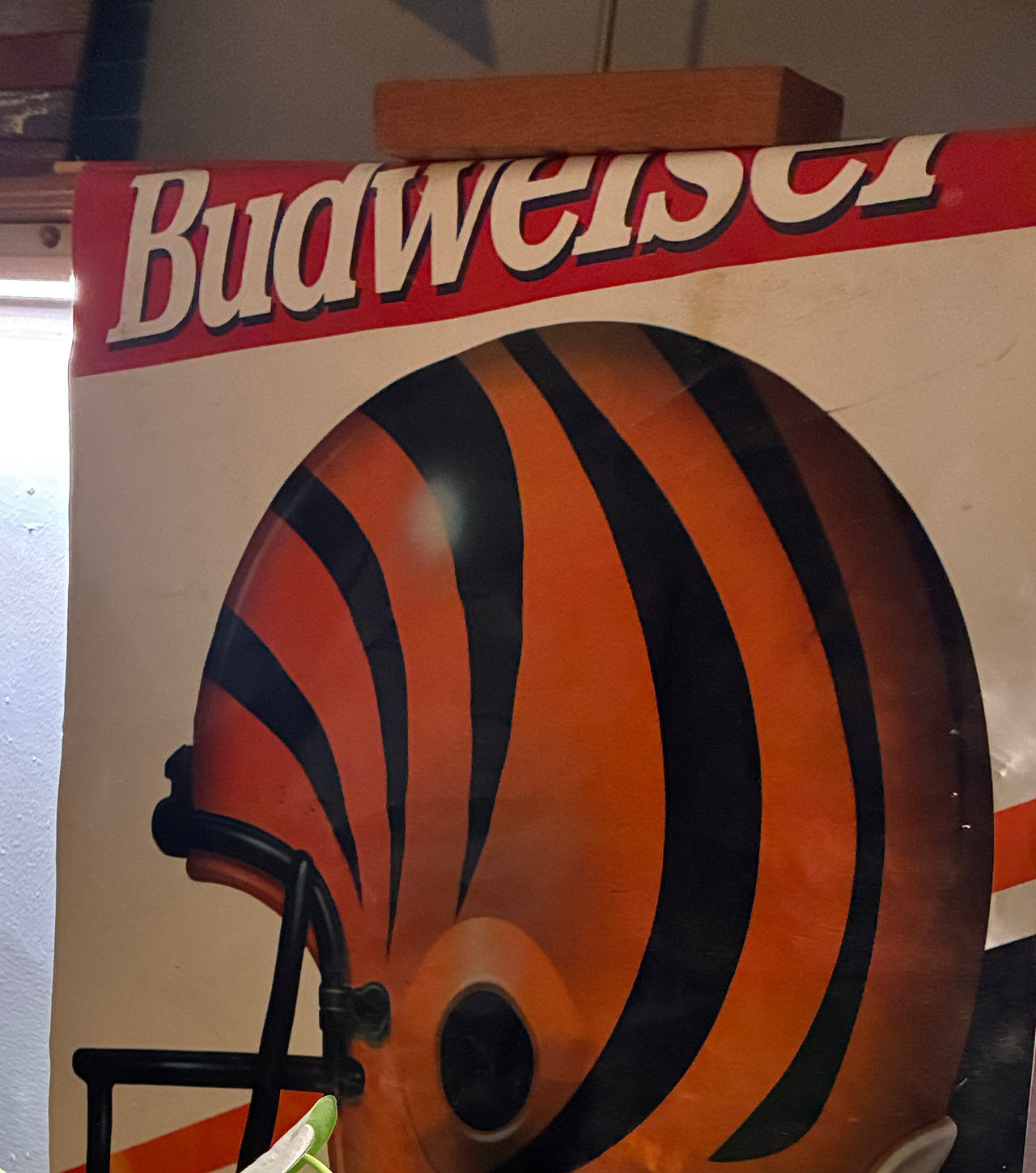 Vintage Budweiser Cincinnati Bengals Helmet Poster