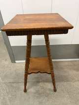 Victorian Tiger Oak Two-Tier Side Table - Image 1