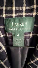 Lauren Ralph Lauren Windowpane Plaid Blazer Jacket Blue Size 4 - Image 2