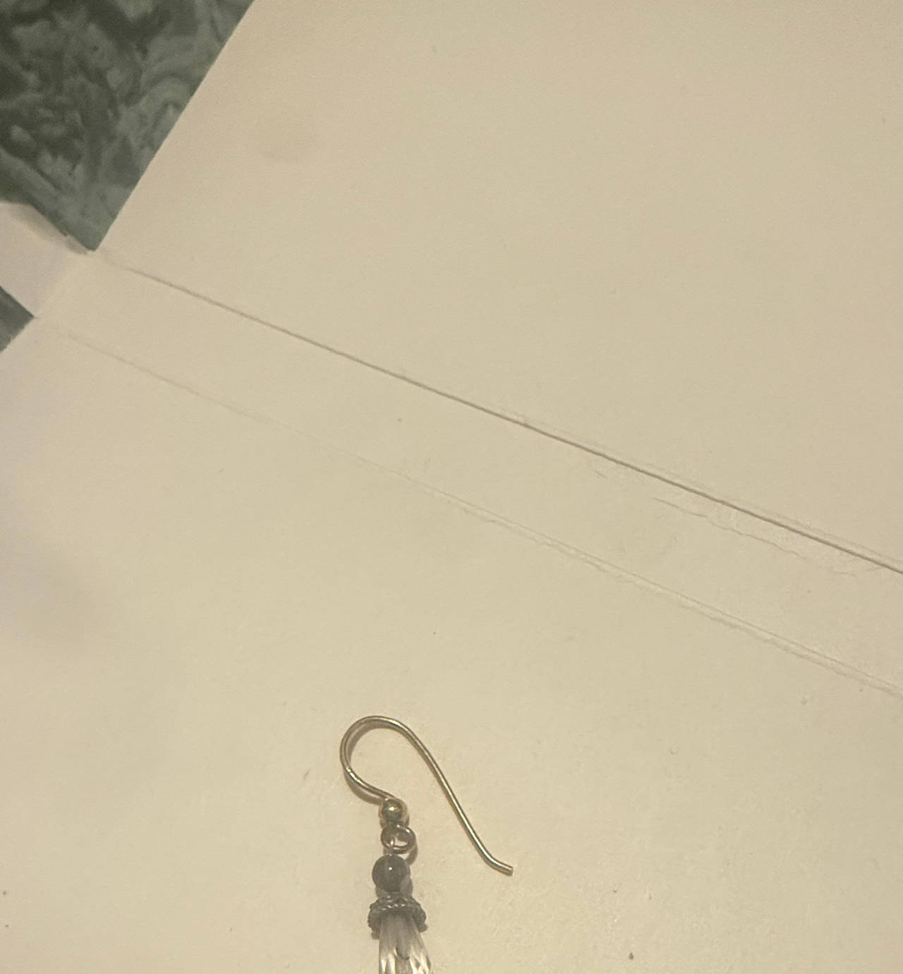 Silver Tone Beaded Dangle Earring