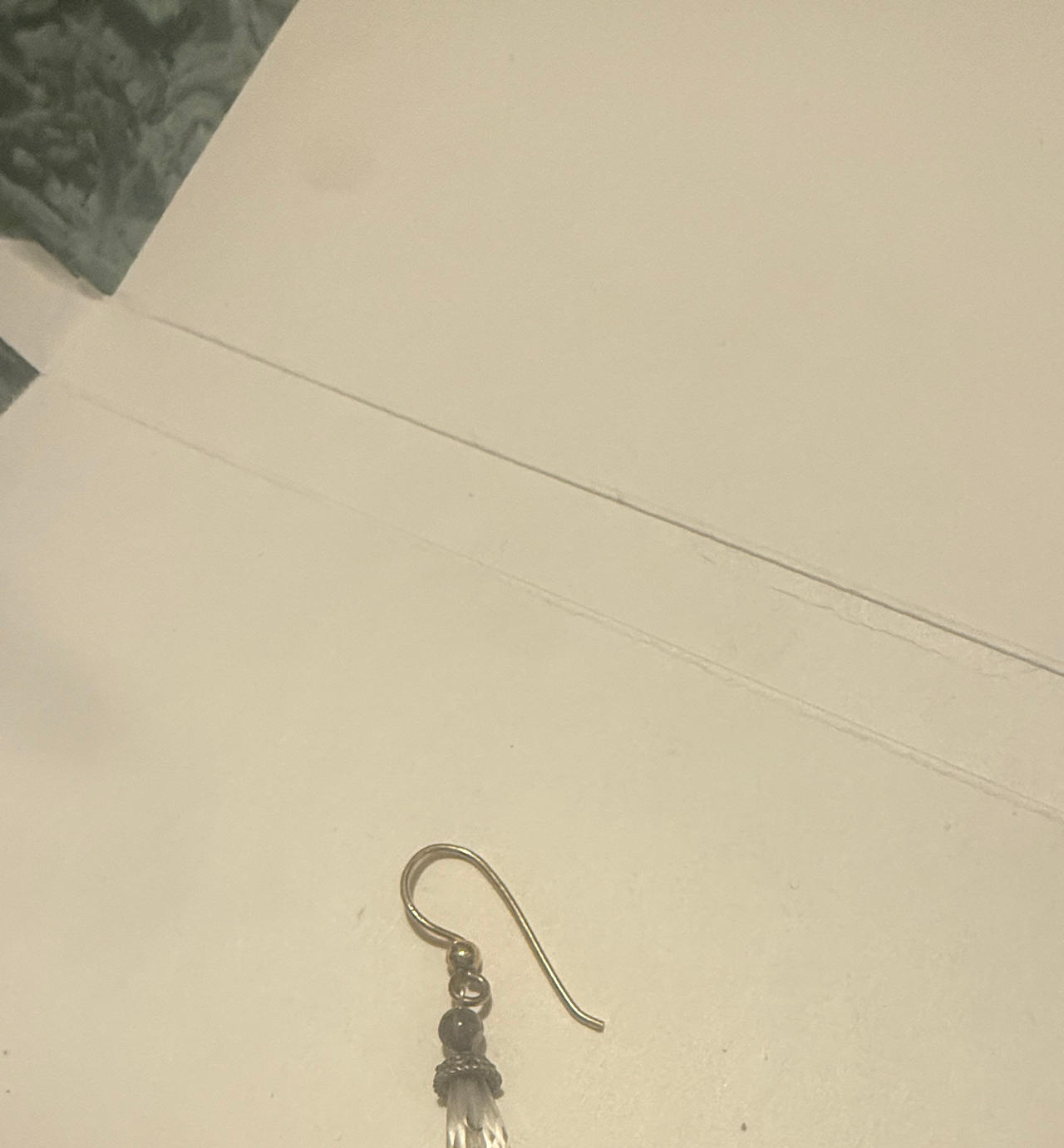 Silver Tone Beaded Dangle Earring