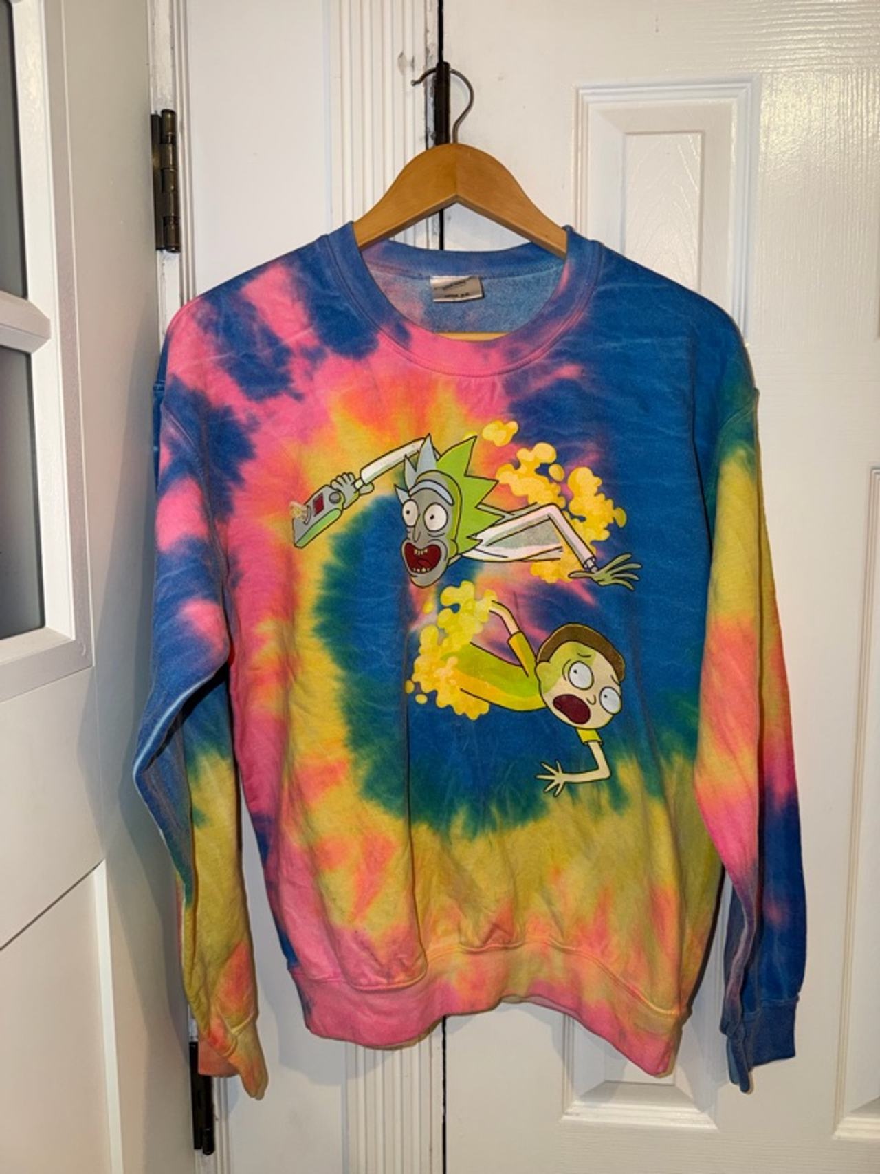 Rick and Morty Tie Dye Crewneck Sweatshirt size XS