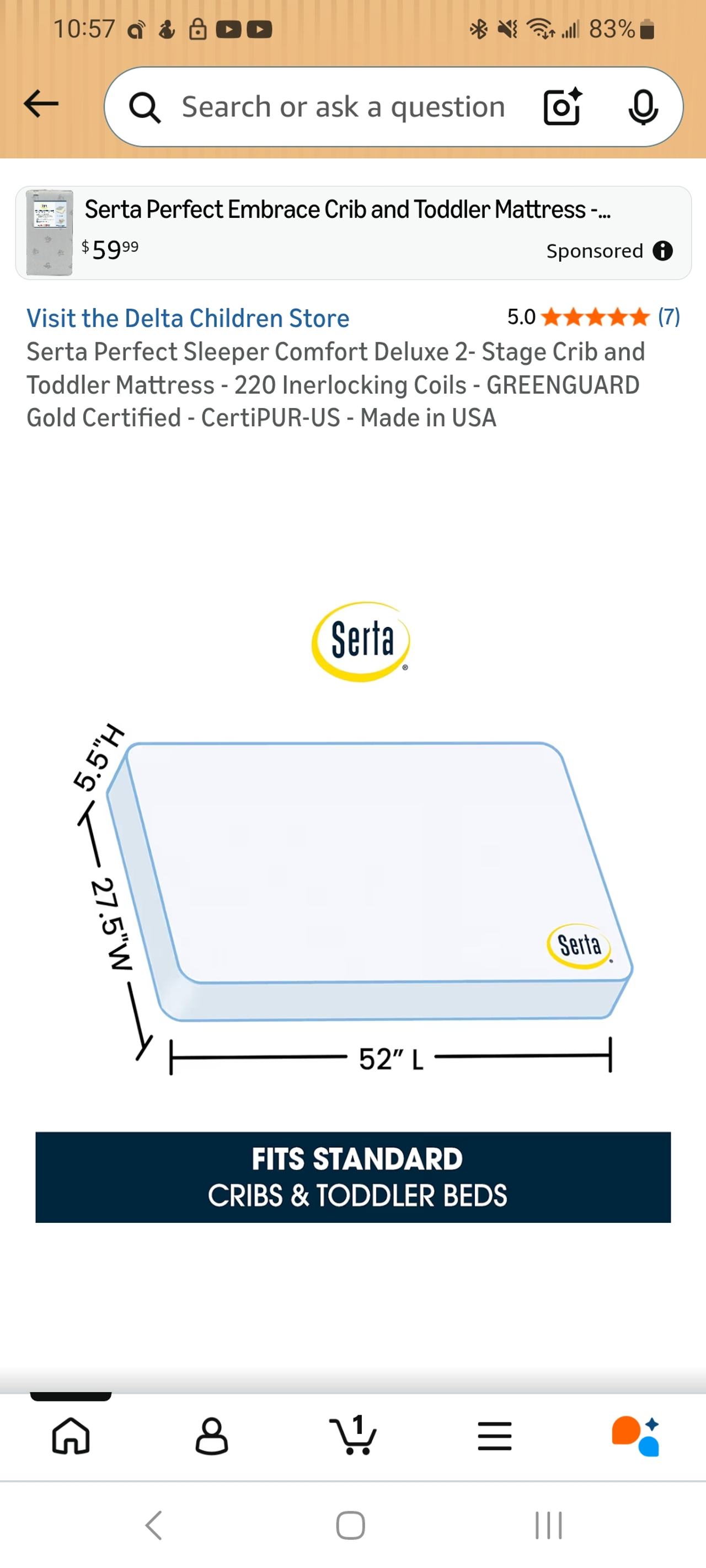 I have 3 New  Crib & Toddler Mattresses for sale.