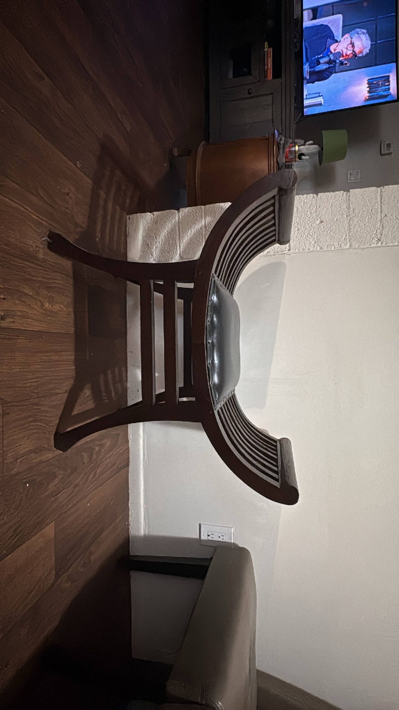Curved Wooden Bench