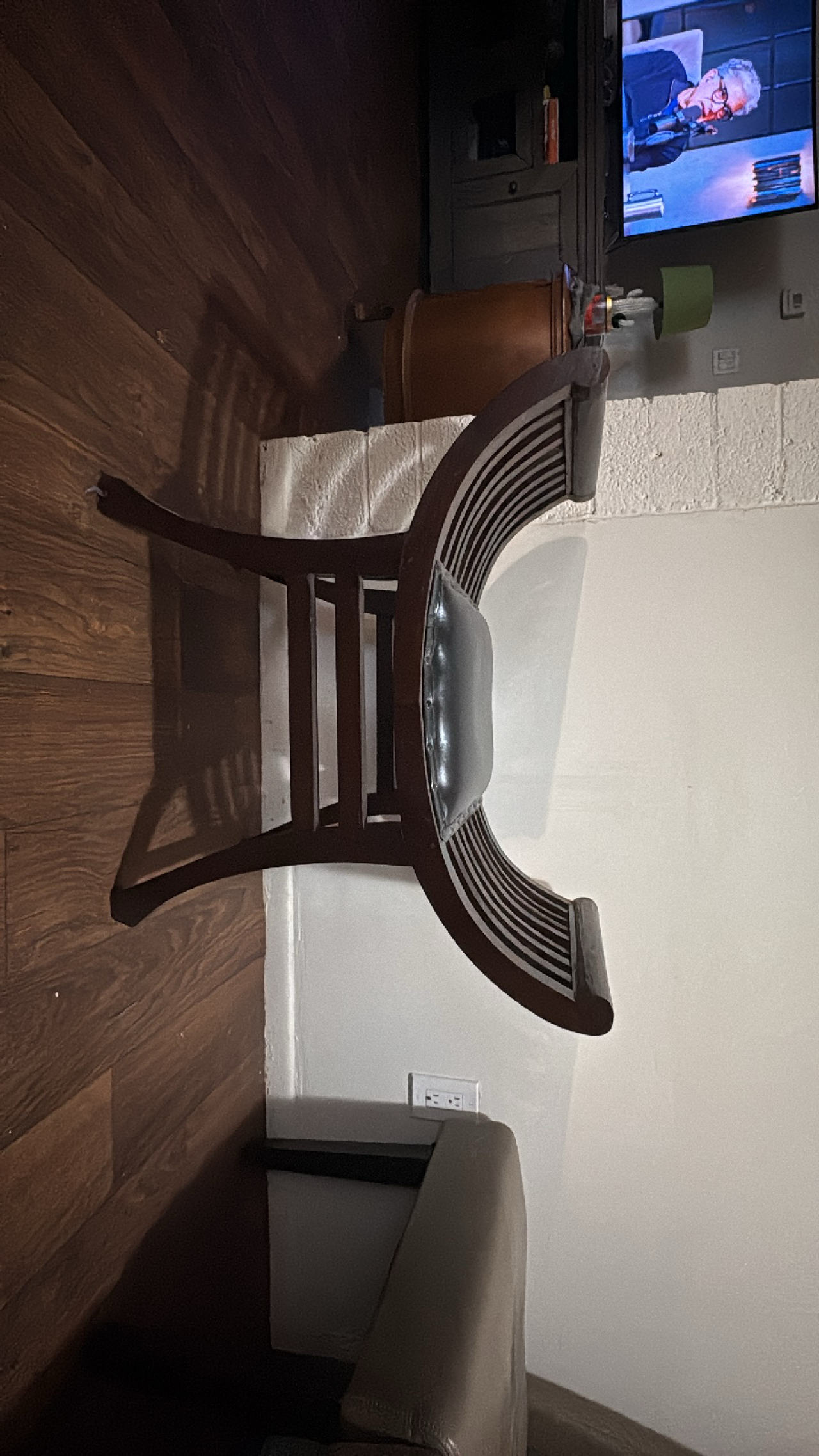Curved Wooden Bench