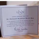Lenox St. Patrick's Blessing Music Box Irish Cottage Collection - Image 5