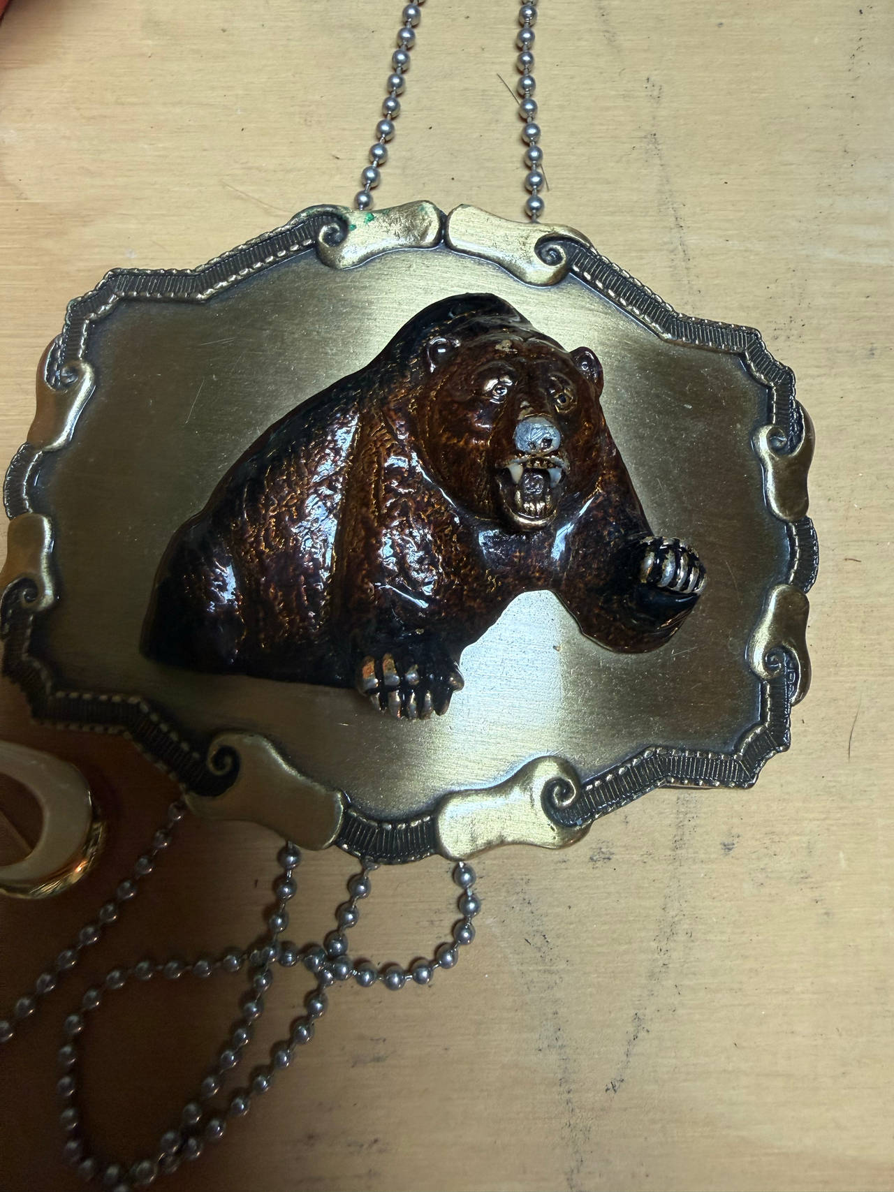 Bergamot Brass Works Grizzly Bear Belt Buckle