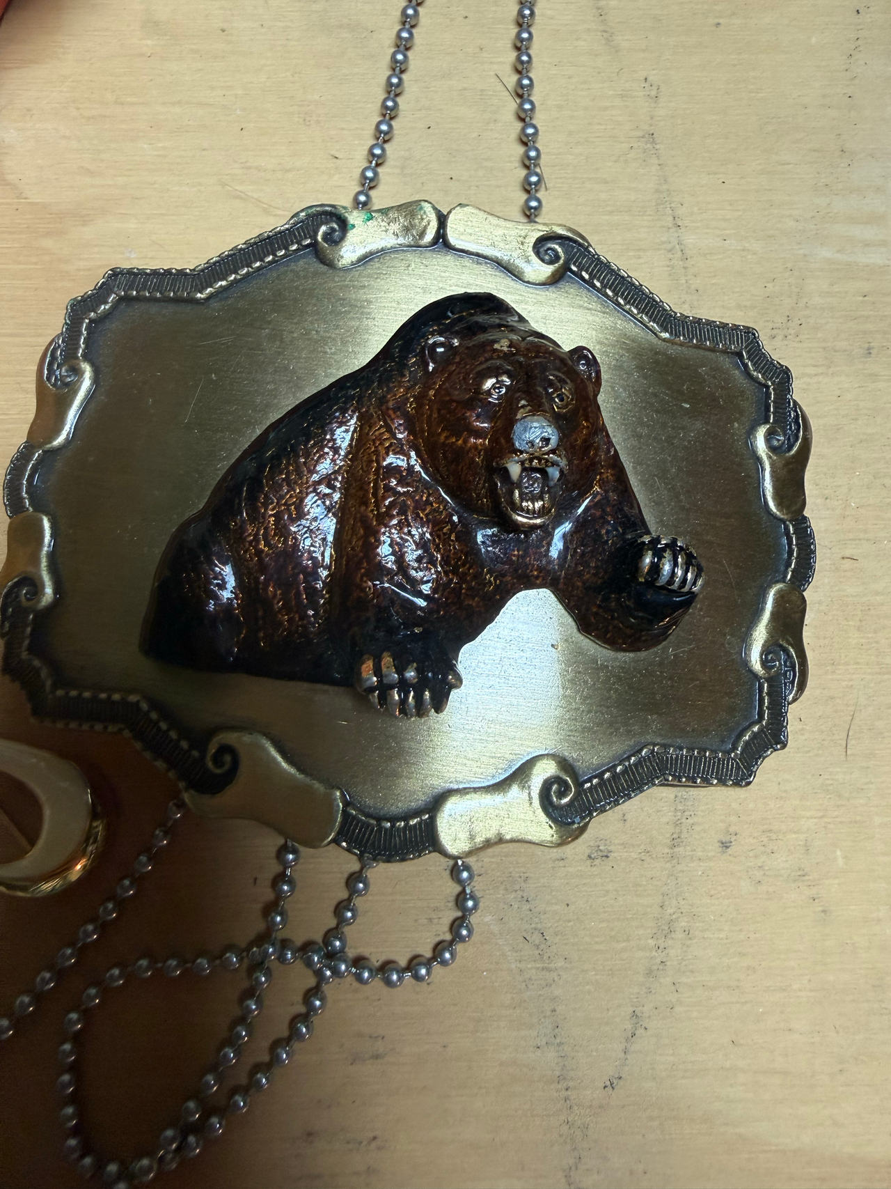 Bergamot Brass Works Grizzly Bear Belt Buckle