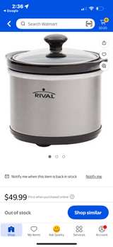 Rival Mini Slow Cooker, 16 oz Stainless Steel - Image 2