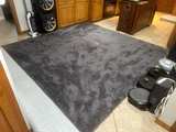 Dark Grey Faux Fur Shag Area Rug - Image 6