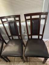 Set of 4 Dark Wood Dining Chairs - Image 4