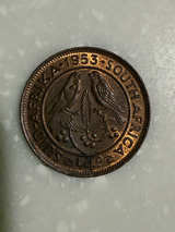 1953 South Africa 1/4 Penny Farthing E25 - Image 1