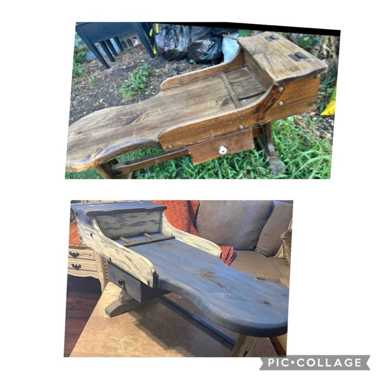Antique Wooden Cobbler's Bench Coffee Table