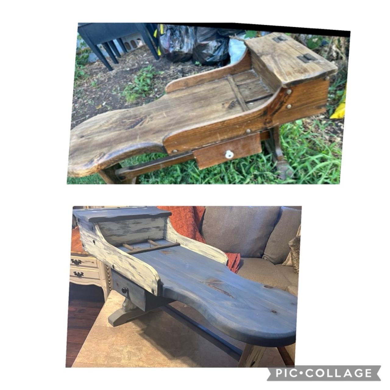 Antique Wooden Cobbler's Bench Coffee Table