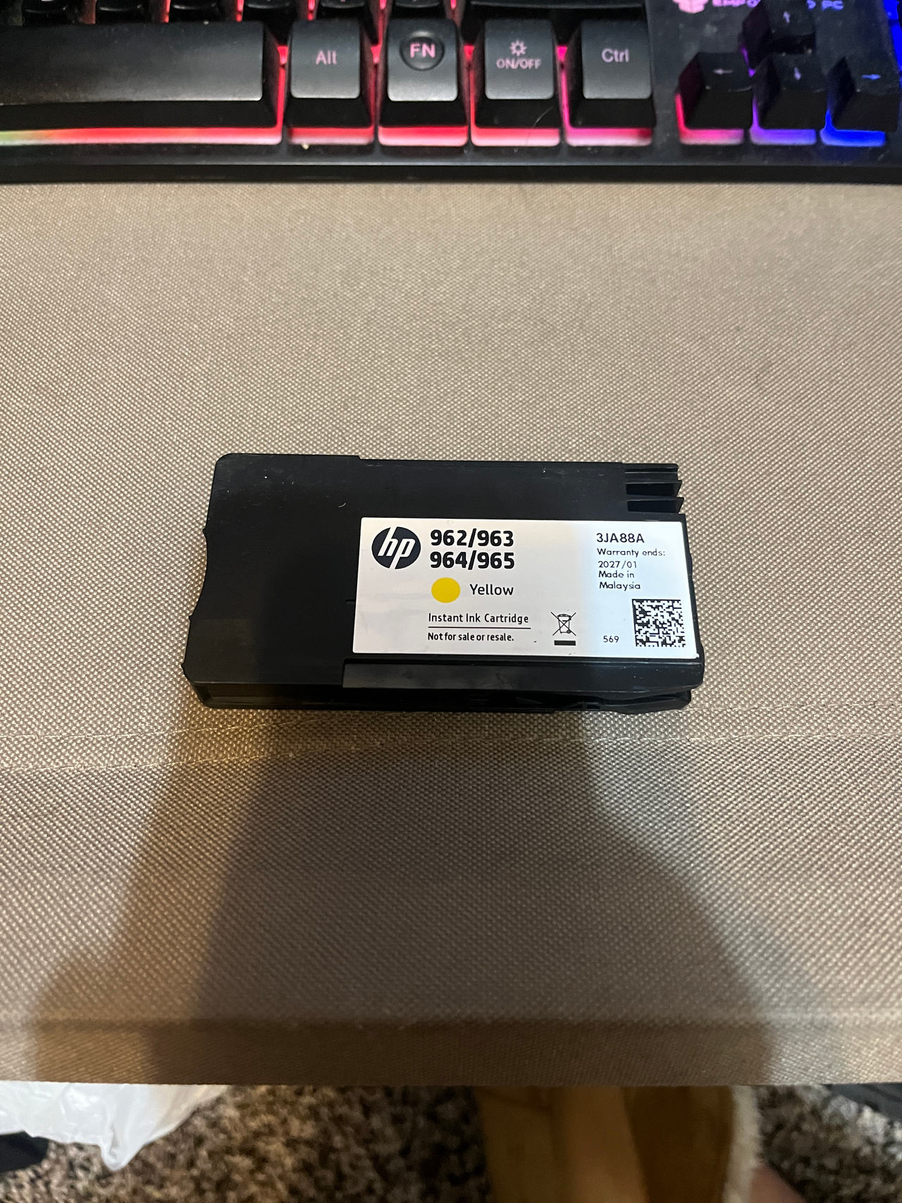 HP 962 Yellow Instant Ink Cartridge