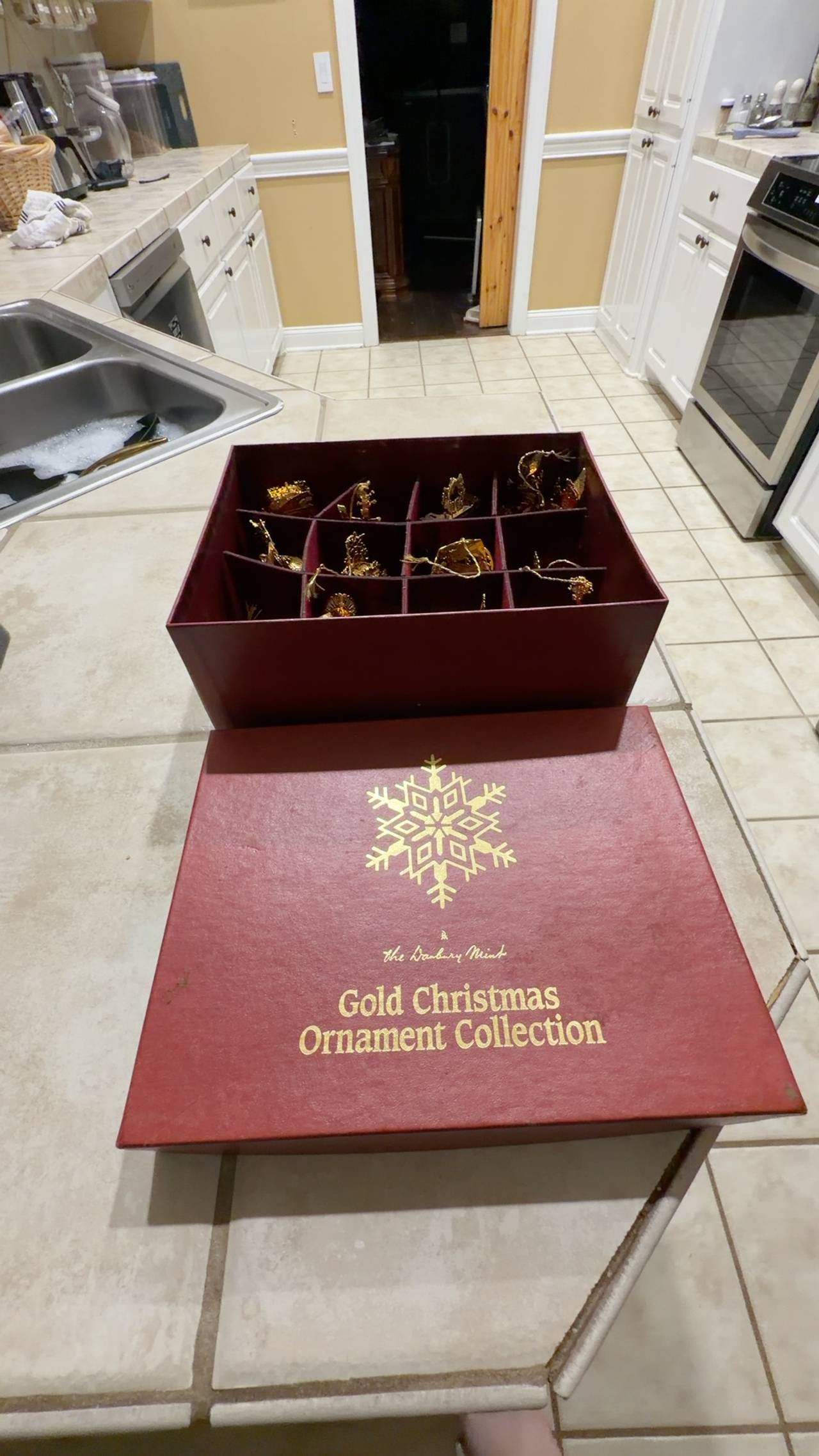 Danbury Mint Gold Christmas Ornament Collection