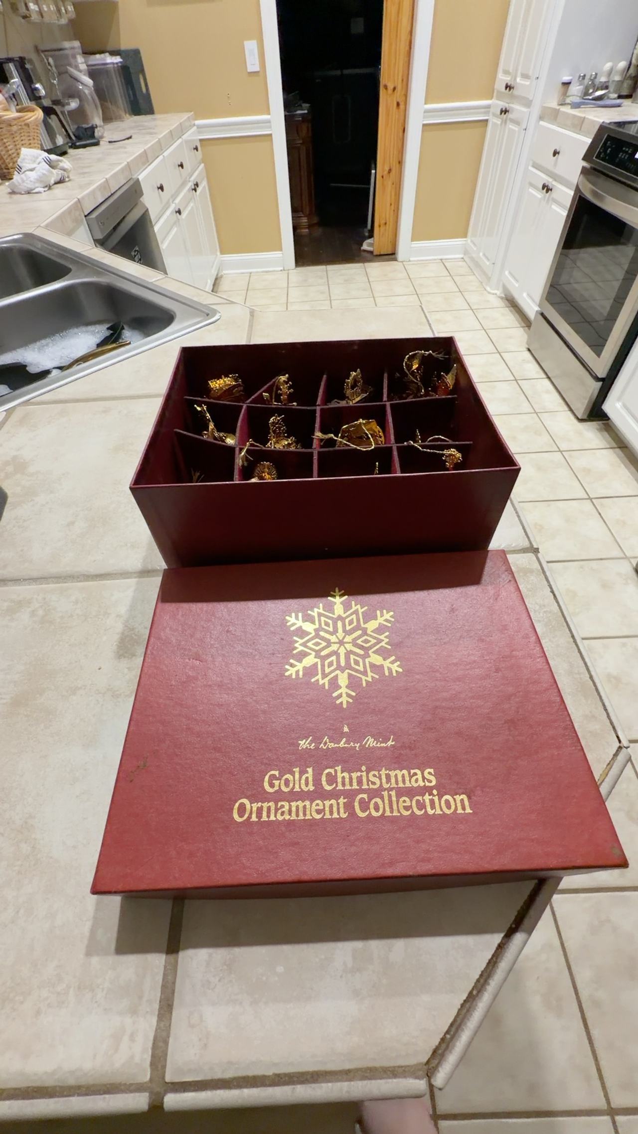 Danbury Mint Gold Christmas Ornament Collection