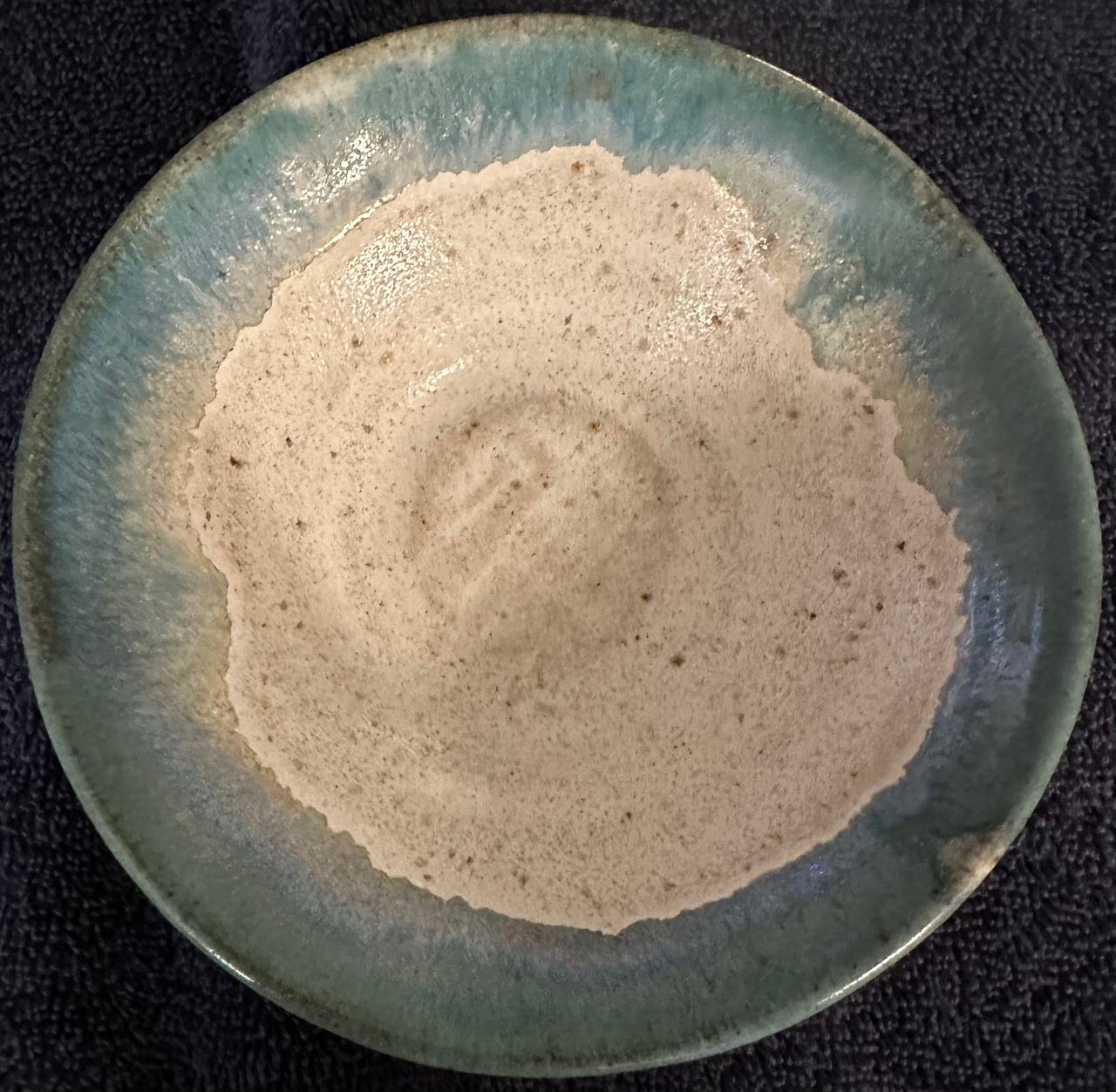 Studio Pottery Handcrafted Ceramic Bowl – Green & Cream Cream