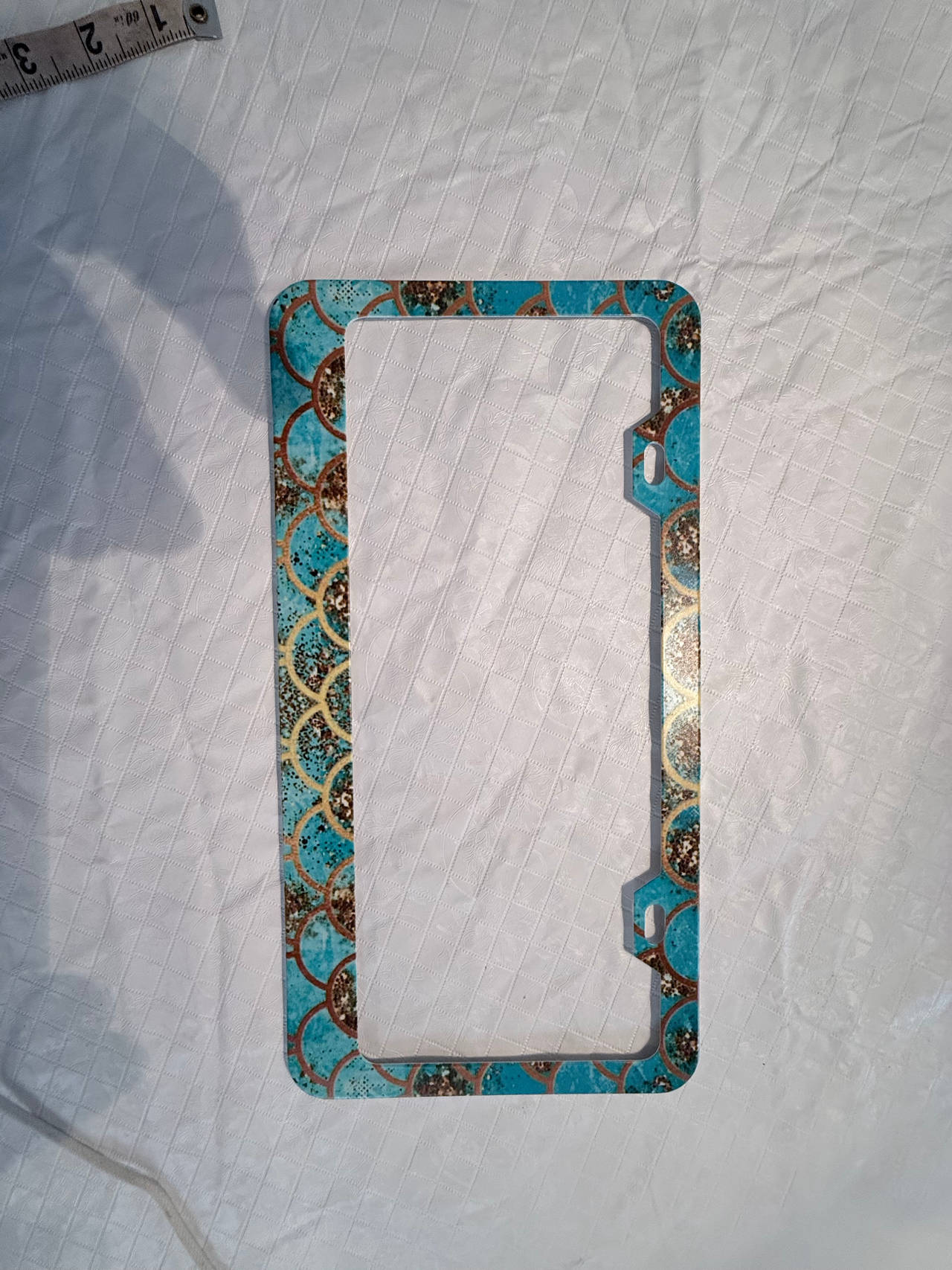 Teal Mermaid Scale License Plate Frame