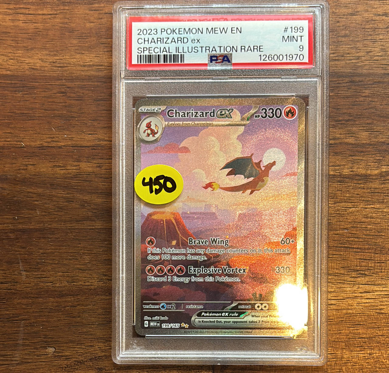 2023 Pokemon Scarlet & Violet 151 Charizard ex Special Illustration Rare #199 PSA 9