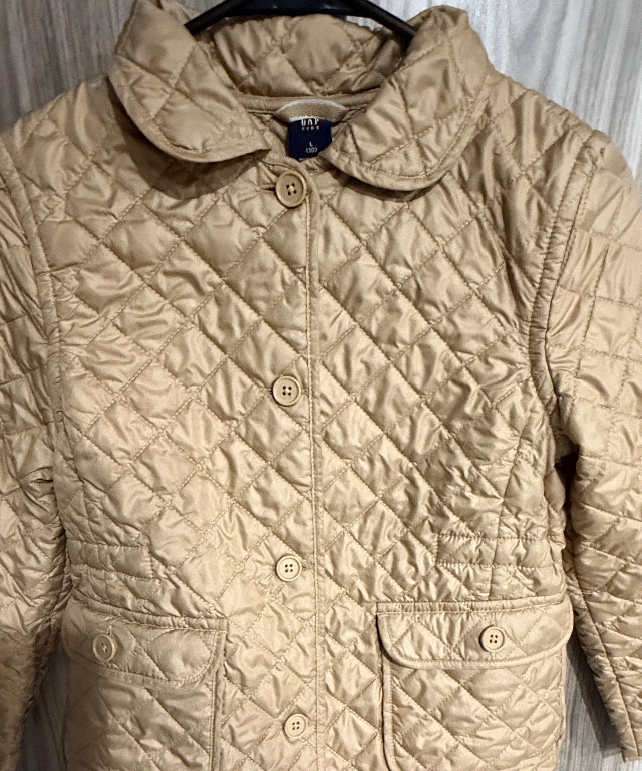 Gap Kids Quilted Button-Front Jacket size 10 kids large