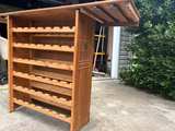 Vintage Barton & Guestier Wooden Wine Rack & Tasting Bar Table - Image 5