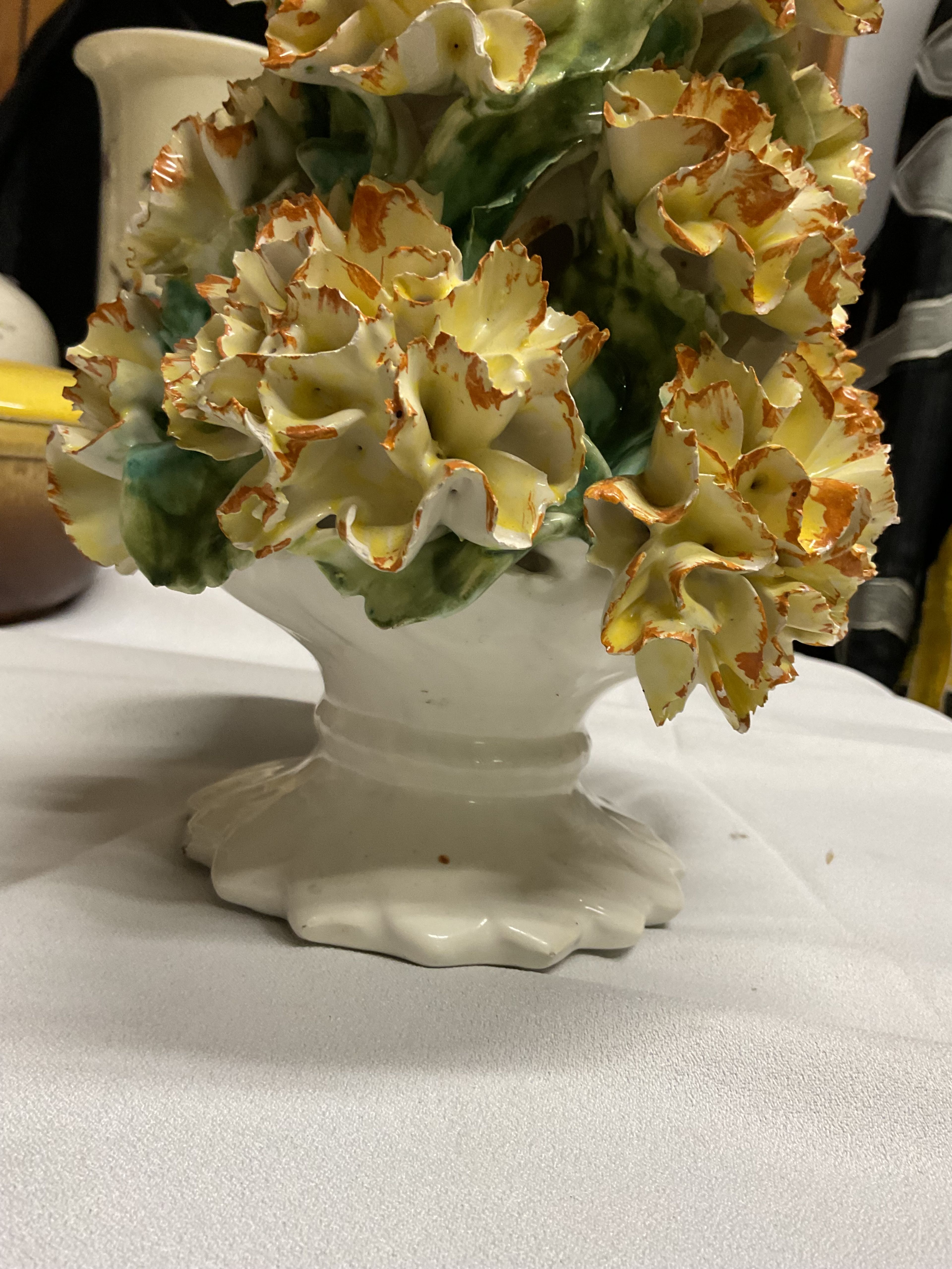 Capodimonte Porcelain Carnation Topiary - Image 4