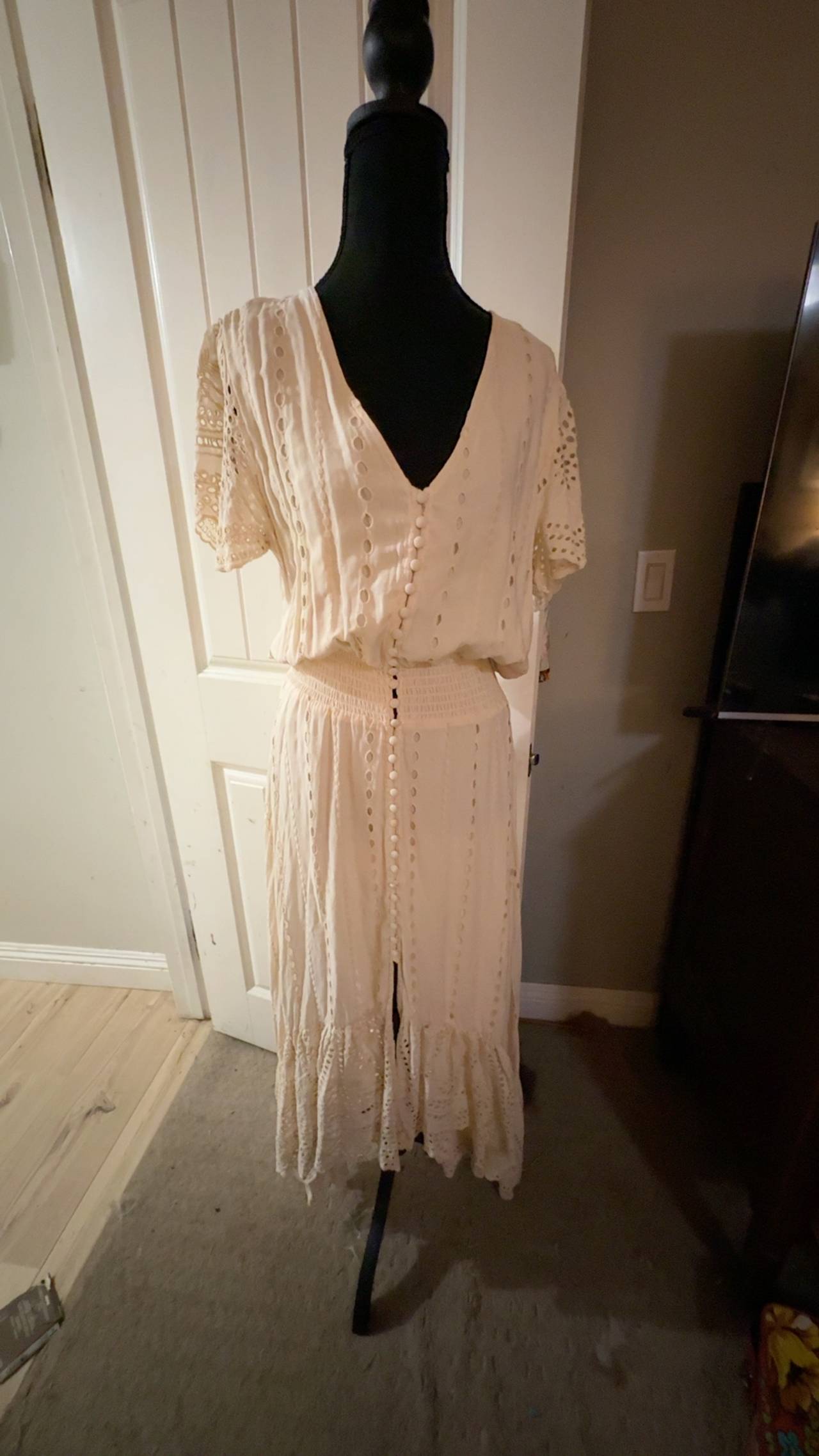 Young Fabulous & Broke White Maxi Dress Hi-Low Hem