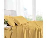 Royal Hotel Bedding 100% Natural Viscose Gold Queen Size Bamboo Sheets - Image 1