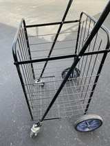 Adjustable/foldable Steel Rolling Cart Black - Image 4