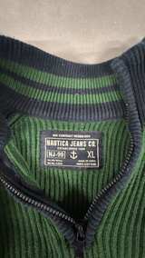 Nautica Jeans Co. Men's 1/4 Zip Ribbed Mock Neck Pullover Sweater XL - Image 4