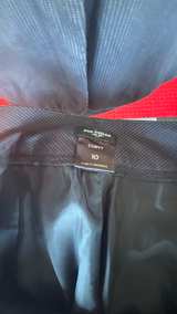 Ann Taylor Women's 2-Piece Short Sleeve Pinstripe Suit Set - Image 3