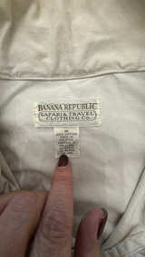 Vintage 90s Banana Republic Safari Travel Jacket Khaki: Medium - Image 2