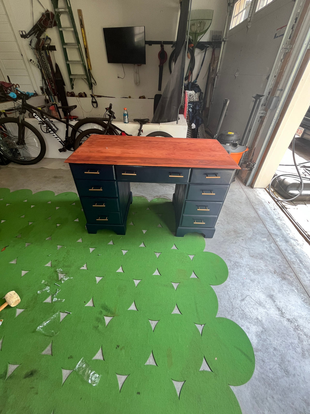 vintage wooden desk