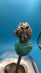 Bulova 6AH 17 Jewel Watch Movement works, beautiful dial - Image 2