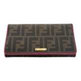 Fendi Zucca Pink and Brown Continental Wallet - Image 1