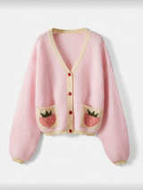 Strawberry Patch Knit Cardigan - Image 1