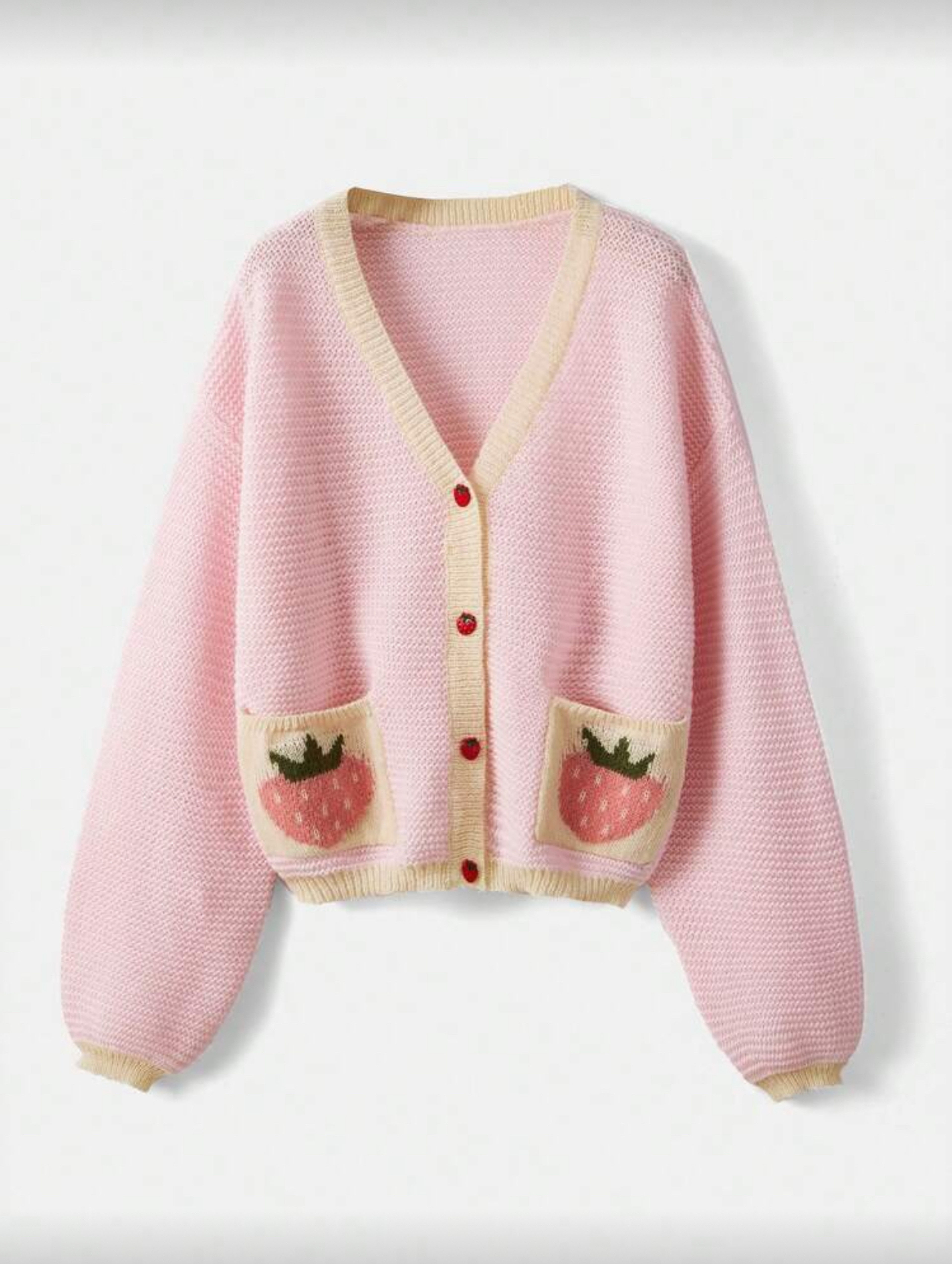 Strawberry Patch Knit Cardigan