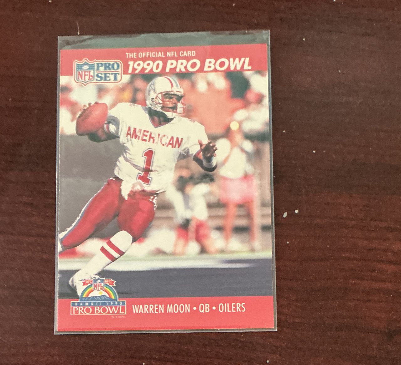 1990 Pro Set Warren Moon Pro Bowl #432  (wrong back)