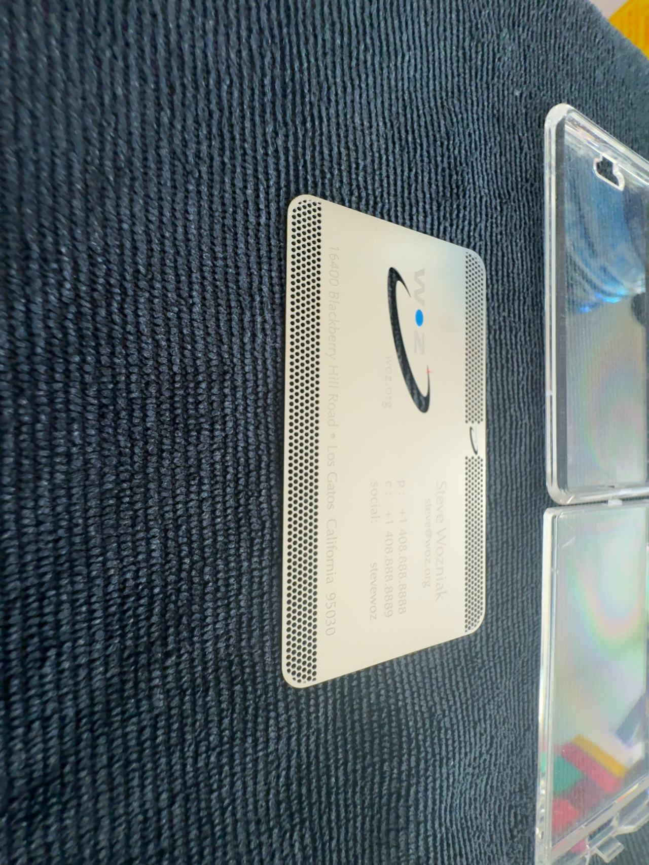 Steve Wozniak Metal Business Card