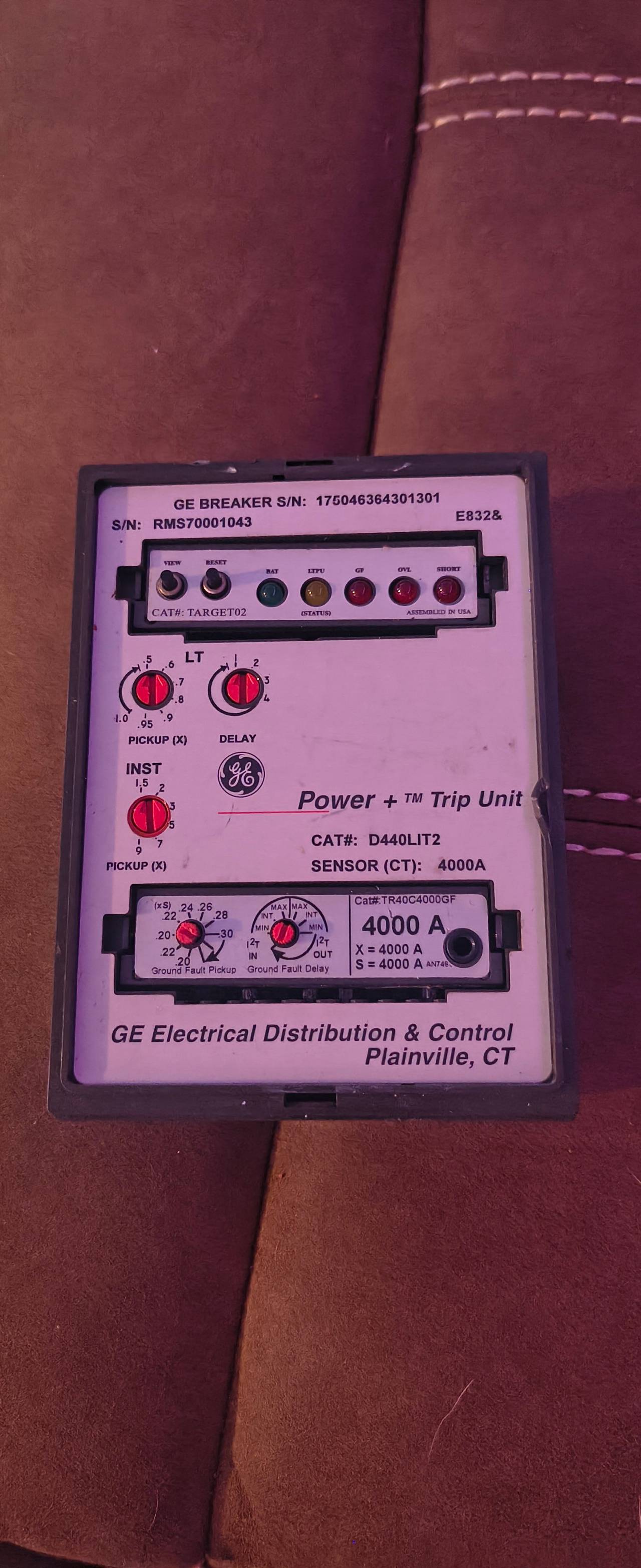 GE Power+ Trip Unit D440LIT2 4000A