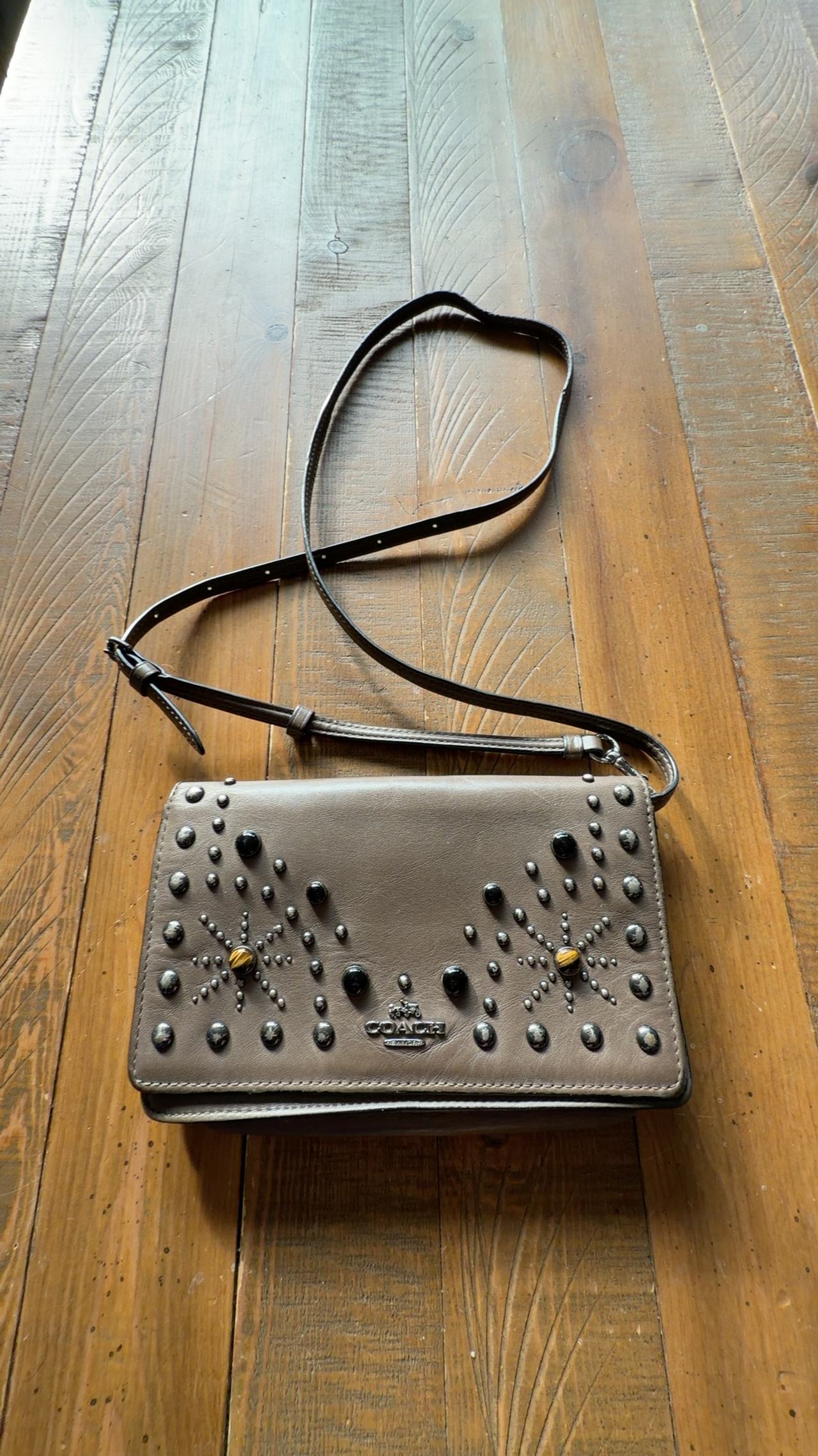 Coach Western Rivets Foldover Crossbody Bag