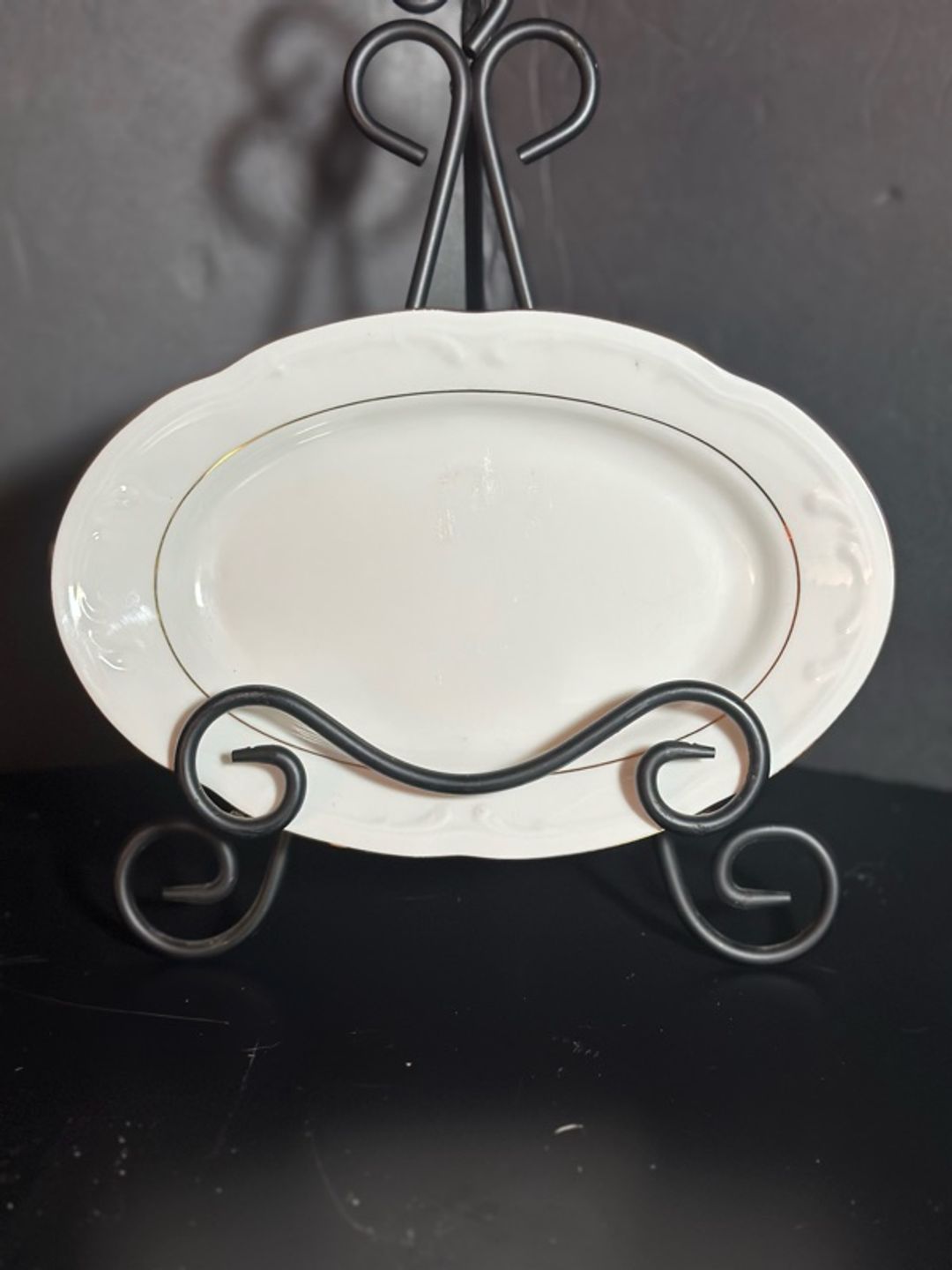 Walbrzych Poland Casa Oro White 13" Oval Platter