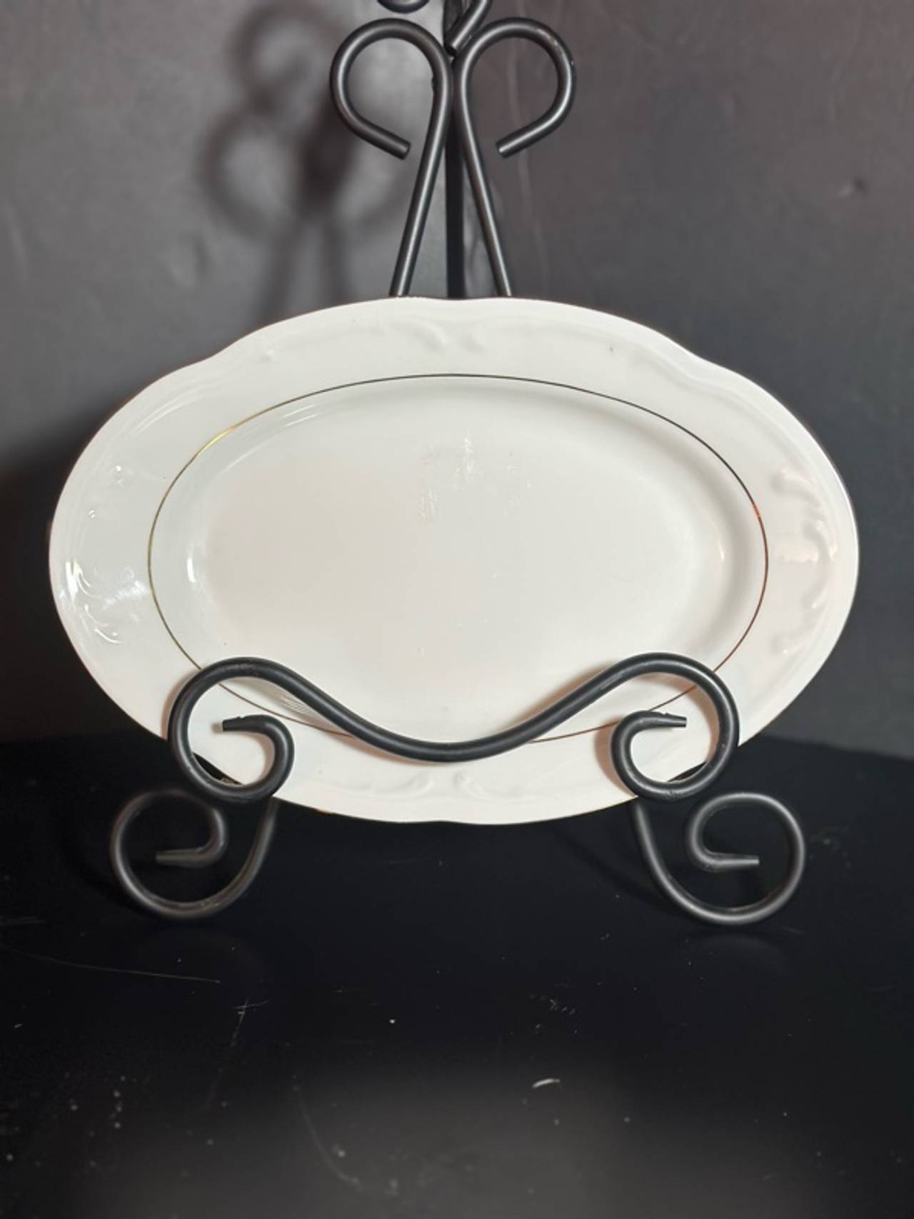 Walbrzych Poland Casa Oro White 13" Oval Platter