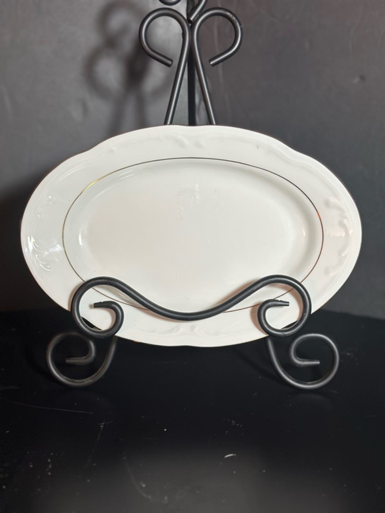 Walbrzych Poland Casa Oro White 13" Oval Platter