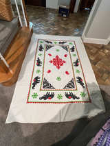 Handmade Indian Elephant Applique Tapestry - Image 1
