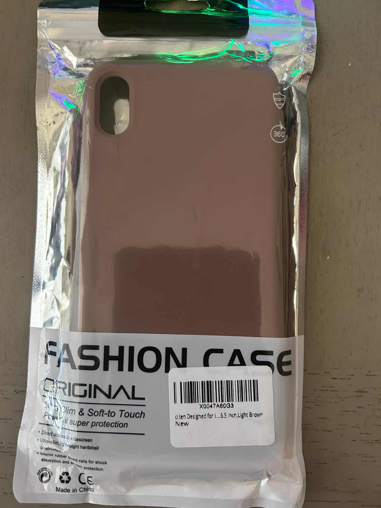 Fashion Case iPhone XS Max 6.5 inch Light Brown Case