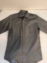 Van Heusen Lux Sateen Gray Dress Shirt - Image 1